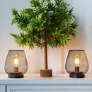 Set of 2- 6.5''H Metal Table Lamps (Brown)