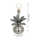 13.5"H Antique Silver Floral Battery Powered Lamp by JHY DESIGN