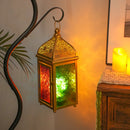 12'' Gold Moroccan Candle Lantern