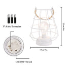 8.5" Tall Cordless Accent Light with Edsion Style Bulb (White)