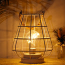 8.5" Tall Cordless Accent Light with Edsion Style Bulb (White)