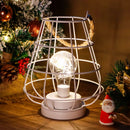 8.5" Tall Cordless Accent Light with Edsion Style Bulb (White)