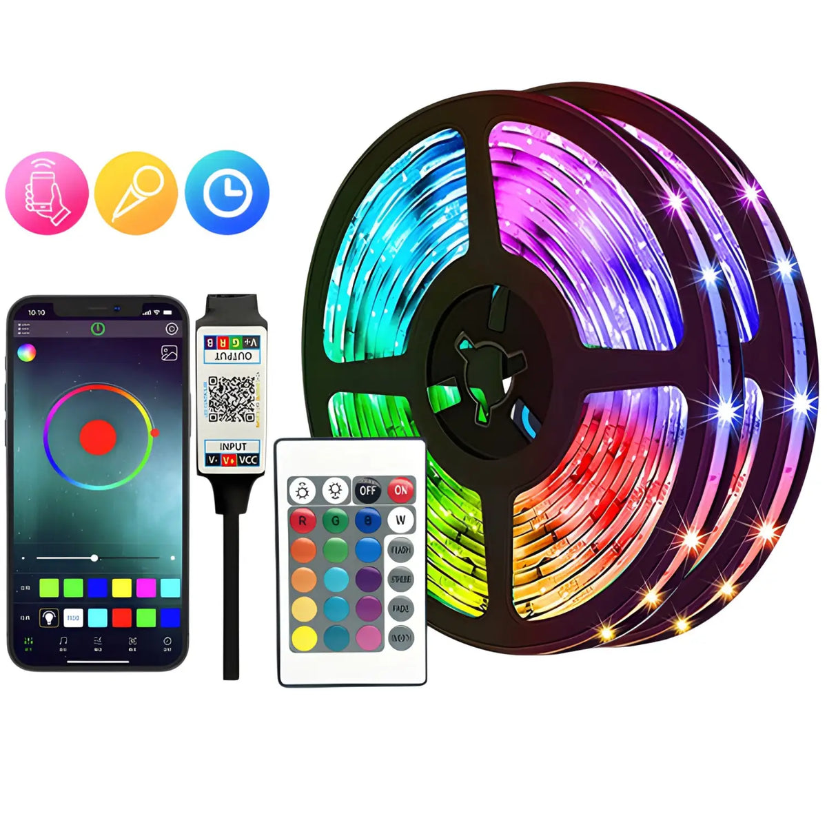 Smart LED Lights Bluetooth RGB Strip with Remote Control, photo 7 of 11