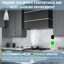 Akicon 30" Stainless Steel Wall Mount Range Hood with 600 CFM Vent Hood - AK-HS30HC-JB
