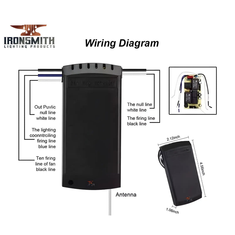 Smart Wifi Enabled 3-in-1 Universal Ceiling Fan Remote Control Kit, photo 3 of 5
