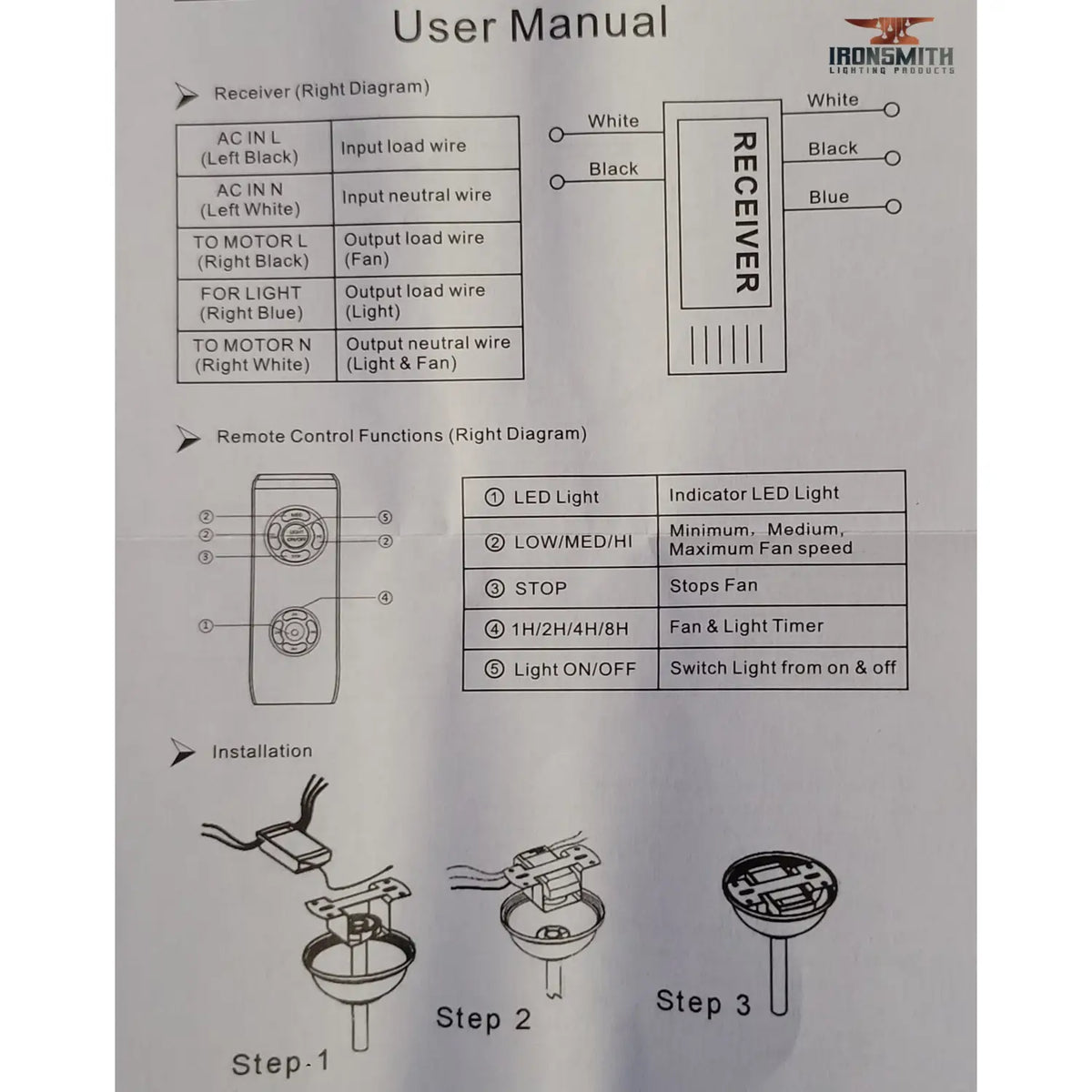 Smart Wifi Enabled 3-in-1 Universal Ceiling Fan Remote Control Kit, photo 4 of 5