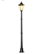 SmartYard 77" Solar Lamp Post Light, Waterproof Aluminum And Glass Outdoor Vintage Post Lamp