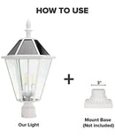 SmartYard LED Post Solar Light 22’ Outdoor,Dusk to Dawn Vintage Street Lights, 300LM, 2700K,Cast Aluminum