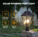 SmartYard LED Post Solar Light 22’ Outdoor,Dusk to Dawn Vintage Street Lights, 300LM, 2700K,Cast Aluminum
