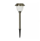 Enerigizer 10 Pack Solar Pathway LED Lights Outdoor 15 Lumen-Stainless Steel(Silver)