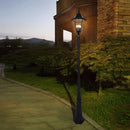 SmartYard Outdoor Solar LED Lamp Post 300 Lumen 90 Inch Tall