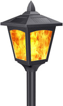 SmartYard Solar Garden Lights - Torches Outdoor Patio Decor Lighting 43" Flames Post Fence Lamps - 2 Pack