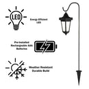 SmartYard Solar Hanging Lights Dual Use Shepherd Hook Lights Outdoor, 4 Pack