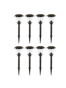 SmartYard Solar LED Large Outdoor Pathway Lights - 8 Pack- Oil Rubbed Bronze