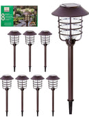 Smartyard Solar LED Large Pathway Lights Oil Rubbed Bronze 8-Pk