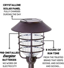 Smartyard Solar LED Large Pathway Lights Oil Rubbed Bronze 8-Pk