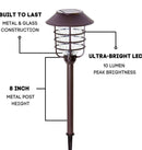 Smartyard Solar LED Large Pathway Lights Oil Rubbed Bronze 8-Pk