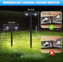 SmartYard Solar Modern Pathway Lights, 4 Pack -15 Lumen