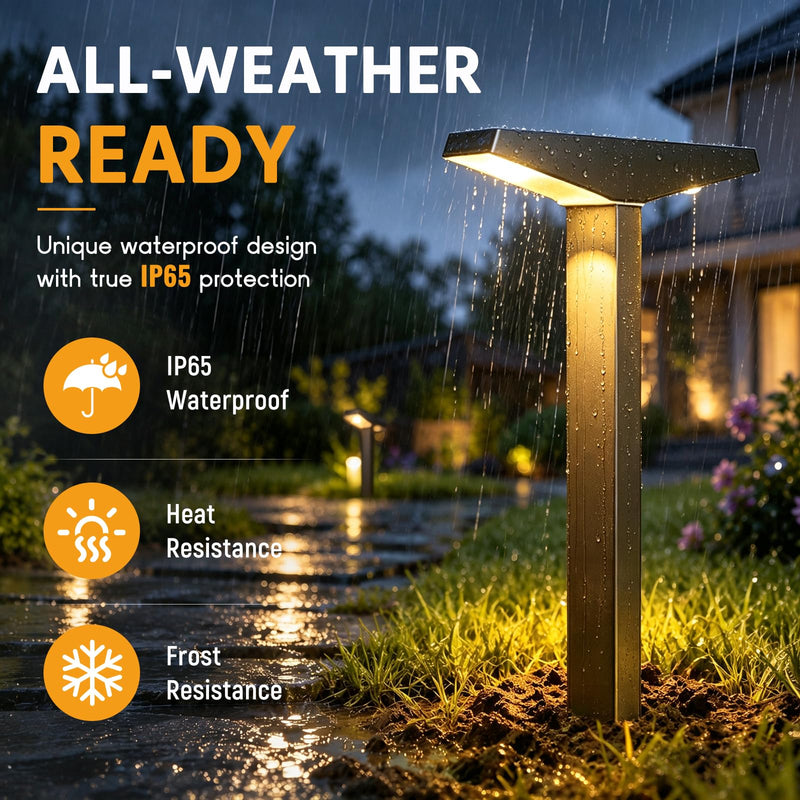 SmartYard Solar Modern Pathway Lights, 4 Pack -60 Lumen, photo 3 of 8