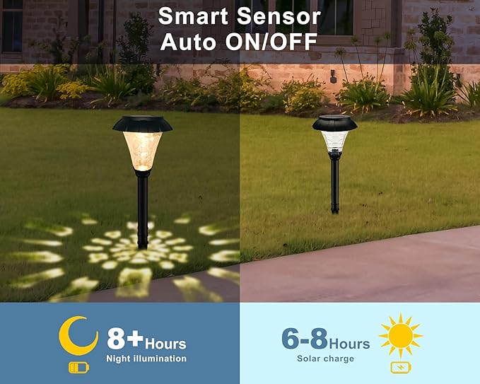 SmartYard Solar Pathway LED Lights -12 Pack  (Warm White), photo 10 of 12