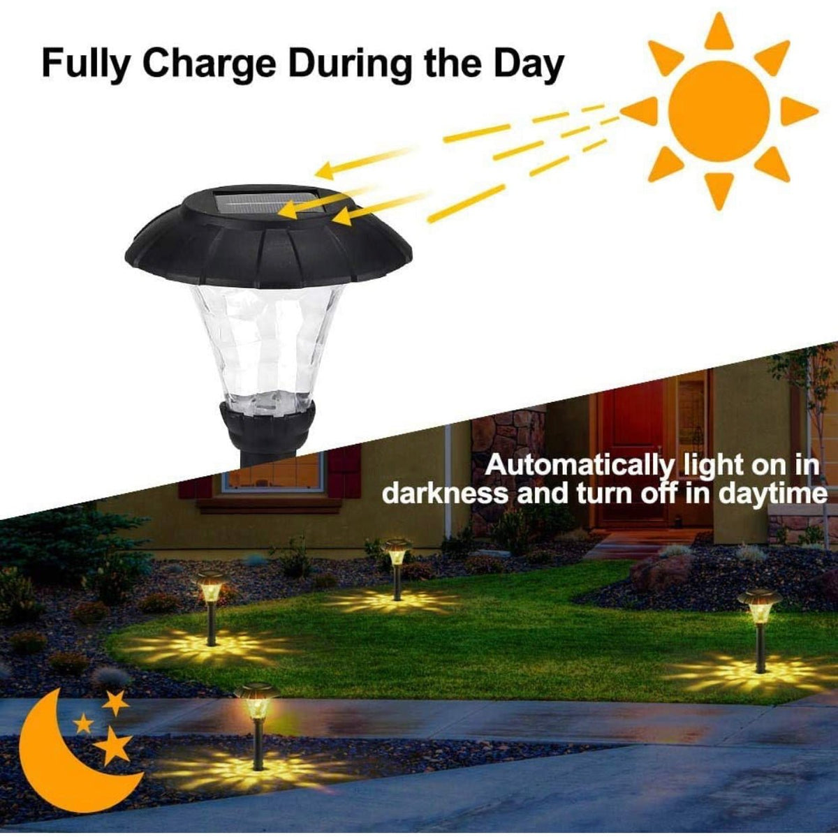 SmartYard Solar Pathway LED Lights -12 Pack  (Warm White), photo 6 of 12