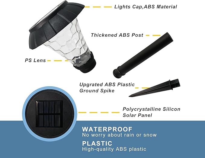 SmartYard Solar Pathway LED Lights -12 Pack  (Warm White), photo 4 of 12