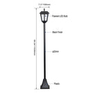 SmartYard Solar Post Lamp Set, Warm White Vintage Light (2-Pack)