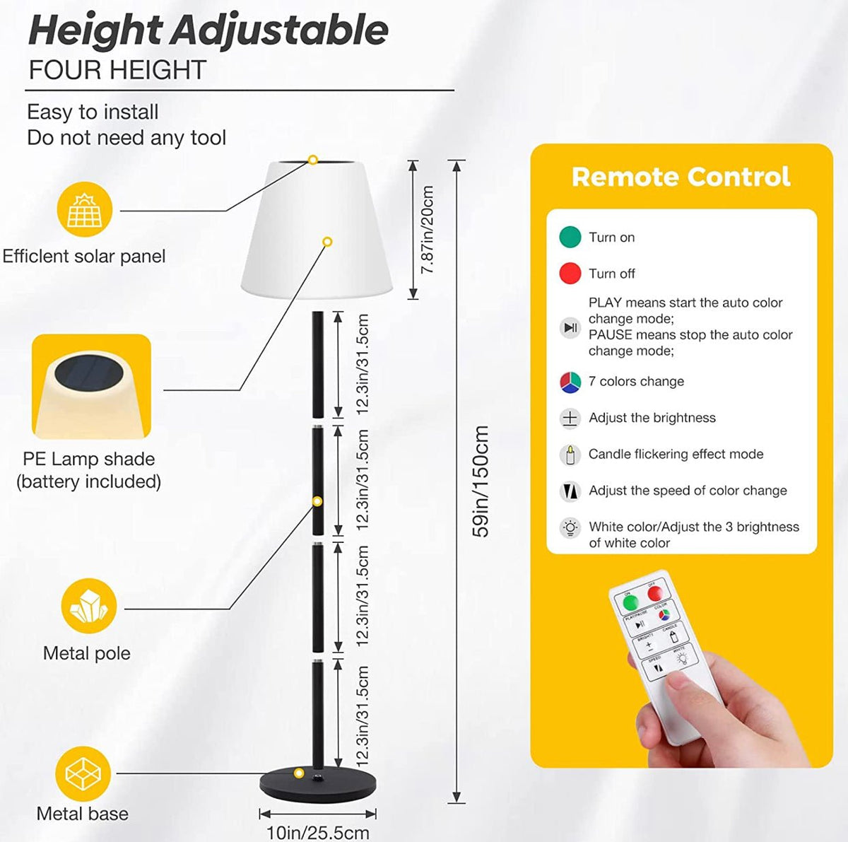 SmartYard Solar Powered Patio Lamp, photo 9 of 9