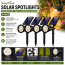 SmartYard Solar SpotLights Outdoor, Waterproof Solar Powered Landscape  2-in-1 Wall Light Auto On/Off , Pack of 4
