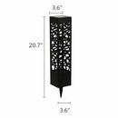 SmartYard Square Solar Bollard Pathway Lights – 35 Lumen, 5-pack