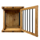 Oasis Small Rustic Dog Wood Kennel in Medium Wax