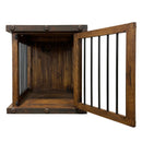 Oasis Small Rustic Dog Wood Kennel in Dark Wax