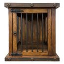 Oasis Small Rustic Dog Wood Kennel in Dark Wax