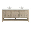James Martin Breckenridge 72" Double Bathroom Vanity, Whitewashed Oak