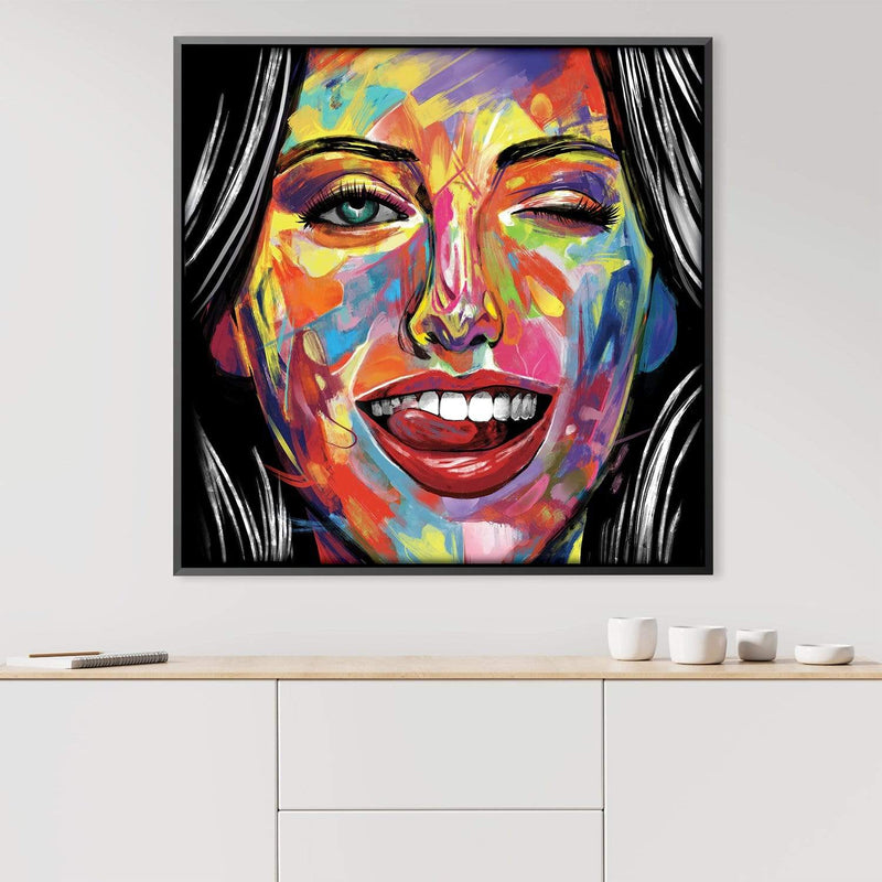 Smile and Wink Canvas