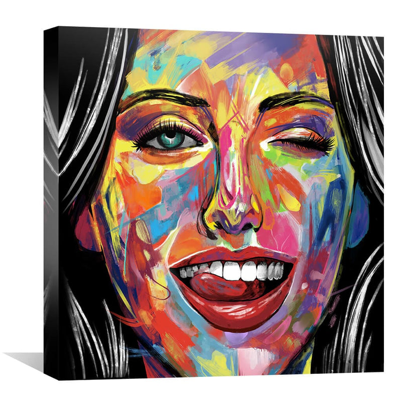 Smile and Wink Canvas