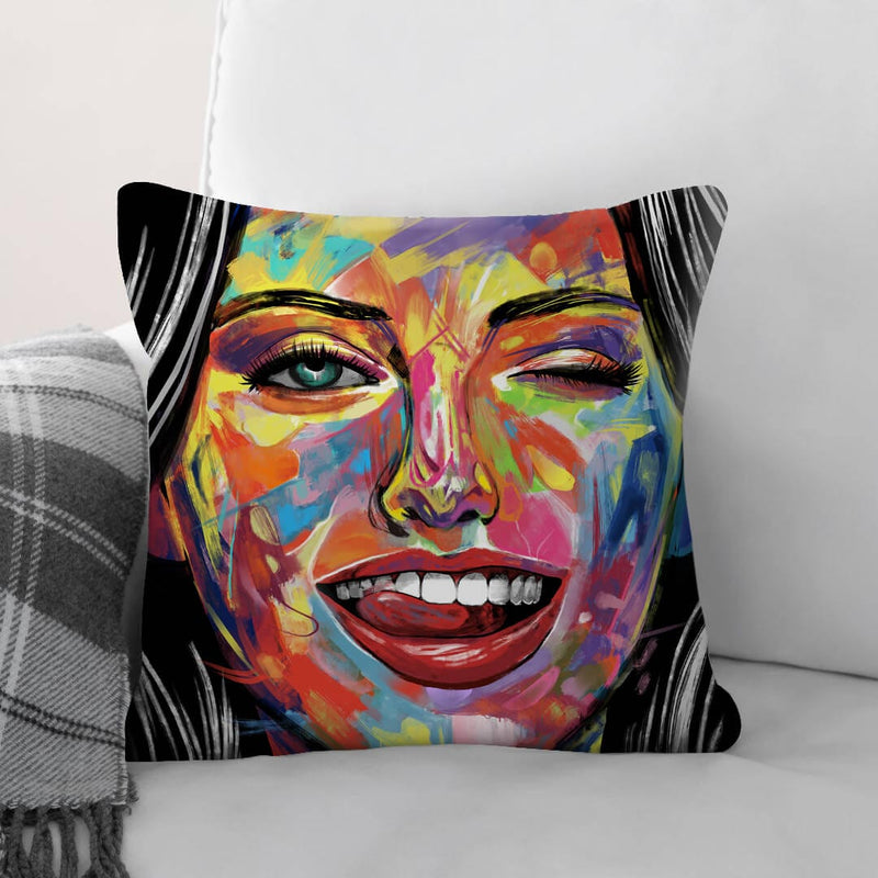 Smile and Wink Cushion