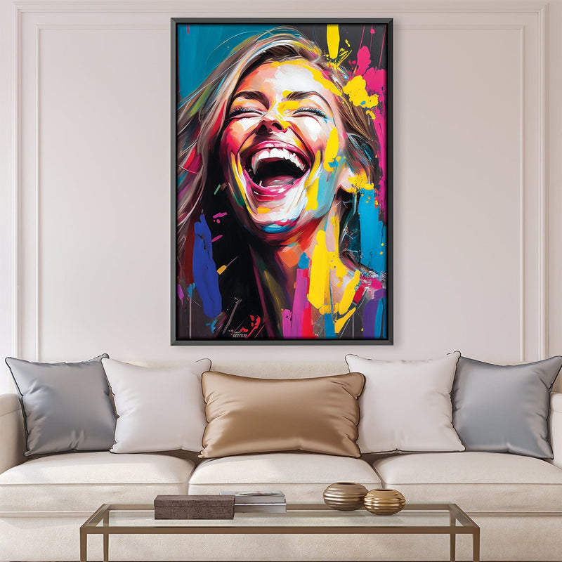 Smiling Abstract Canvas