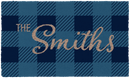 Personalized Checkered Christmas Doormat