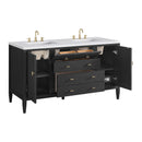 James Martin Myrrin 60" Double Bathroom Vanity, Carbon Oak