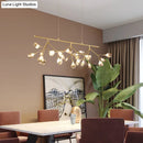 GobekUsa Smoke Grey Glass Firefly Hanging Lamp - 27-Light Island Lighting Fixture for Dining Room
