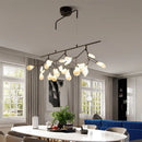 GobekUsa Smoke Grey Glass Firefly Hanging Lamp - 27-Light Island Lighting Fixture for Dining Room