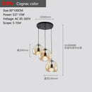 GobekUsa Glass Pendant Lights: Stylish LED Chandeliers for Dining Room, Kitchen, and Restaurant Tables