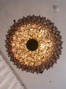 Smoked Striped Glass Tube Waterfall Chandelier