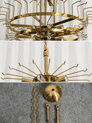Smoked Striped Glass Tube Waterfall Chandelier