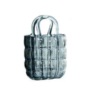 GobekUsa Clear Glass Vase Terrarium Handbag for Living Room Decoration