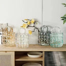 GobekUsa Clear Glass Vase Terrarium Handbag for Living Room Decoration