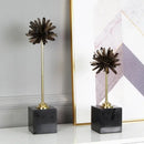 GobekUsa Crystal Handicraft Artificial Flower Metal Figurine Home Decor Accessory