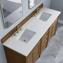 James Martin Brittany 72" Double Bathroom Vanity, Pecan