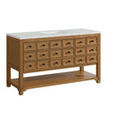 James Martin Malibu 60" Single Bathroom Vanity, Amber Birch
